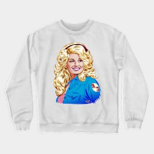 Dolly Parton - An illustration by Paul Cemmick Crewneck Sweatshirt